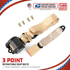 1 Set Universal New Adjustable Extension Belt Car Safety Belt Buckle Ends Beige