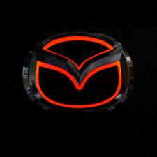 Red 5d Front Grill Led Light Emblem Illuminated Logo Badge For Mazda 12.5x9.8cm