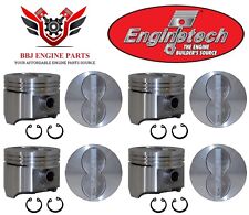 Ford 360 Fe V8 Enginetech Flat Top Pistons 8 1968 - 1976 030 040 060