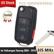 For Volkswagen Touareg - 2004 - 2010 Flip Remote Key Fob Kr55wk45022 315mhz Id46
