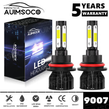 9007 Hb5 Led Headlight Highlow Beam Bulbs Super Bright White Lamps 6000k