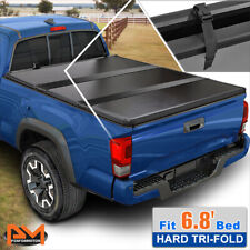 Hard Solid Tri-fold Tonneau Cover For 99-16 Ford Super Duty W 6.8ft Short Bed