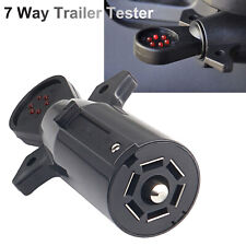 7 Way Rv Blade Trailer Light Wiring Tester Hitch Led 7pin Connector Plug Adapter