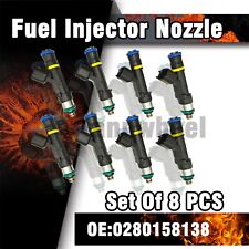 0280158138 Set Of 8 Oem Bosch Fuel Injectors For 2007-2009 Ford F-150 5.4l