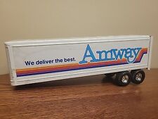Vintage Ertl Amway Semi Truck Trailer Only Pressed Steel White Bigger Tires