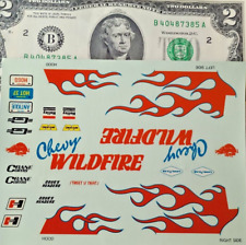 Ertl Amt 124 Waterslide Decals 37 Chevy Coupe Wildfire 6579 Great Flames