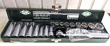 Vintage Sk Professional Tools No.4520 Usa 20 Pc 38 Drive Socket Set