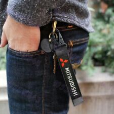 Metal Keychain Backpack Key Ring Hook Strap For Mitsubishi Racing Lanyard Nylon