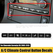 For Chevrolet Corvette C6 2005-13 Dash Ac Climate Control Button Repair Decals