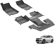 3w Floor Mats Liners Tpe For Jeep Grand Cherokee L 2021-2024 3 Row 6 Seater Only