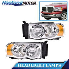 Chrome Housing Amber Corner Headlights Fit For 02-05 Dodge Ram 1500 2500 3500 2x