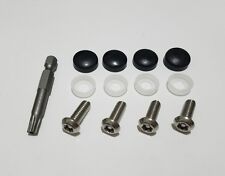 Toyota Security Anti Theft Luxury Auto License Plate Screws Black Covers Bolts