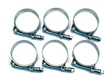 6 Pcs 1.75 T-bolt Hose Clamps Stainless Steel Turbo Intake Silicone Hose Clamp