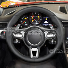 Smooth Leather Steering Wheel For 16 Porsche Cayenne Macan 911 718 With Paddles