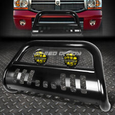 Black 3 Brush Bull Bar Grille Guardyellow Fog Light For 09-18 Dodge Ram 1500