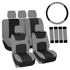 Fh Group Car Seat Covers For Auto Steering Wheel Belt 5 Head Rest - Full Set