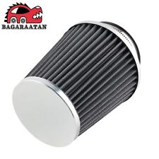 3 76mm High Flow Inlet Dry Air Filter Cold Air Intake Cone Replacement Silver