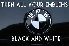 Turn Your Emblem Black And White - Colored Roundel Overlay Vinyl For Bmw