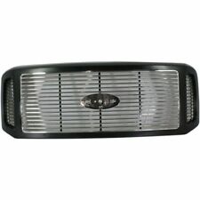 New Fits 2005-07 Ford F-350 Super Duty Grille Painted Black Shellchrome Insert