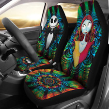 Jack And Sally Mandala Pattern The Nightmare Before Xmas Car Seat Covers