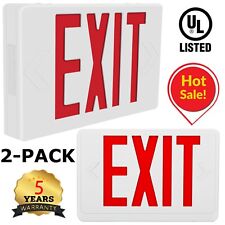 2 Pack Led Emergency Exit Lights With Battery Back-up Ul 924 Ac120-277vus Ship