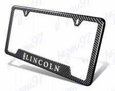 For New Lincoln Carbon Fiber Look License Plate Frame Abs X1