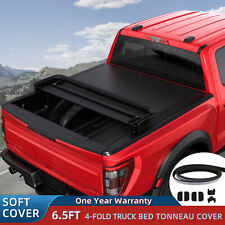 6.5ft 4fold Tonneau Cover For 2009-14 Ford F150 Pickup Truck Bed Accessories