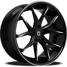22 Inch 22x10 Lexani R12 Gloss Black Wheels Rims 5x112 38