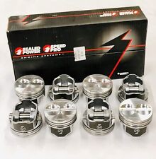Chevy 350 5.7 Sbc Speed Pro H345dcp Flat Top Pistons Locks For Floating Pins.