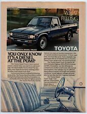 Toyota 1982 Diesel Pickup Blue Oh What A Feeling Print Ad 8w X 10t