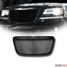 For 11-14 Chrysler 300 300c Matte Bk Bentley Mesh Front Grill Grille Replacement