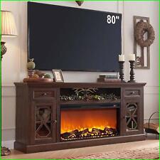 Fireplace 70 Tv Stand With 36 Electric Fireplace Drawer Diamond Panel Door