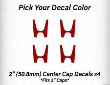 2 Inch H Center Cap 51mm Wheel Rim Decals Stickers For Integra Civic Type R Jdm