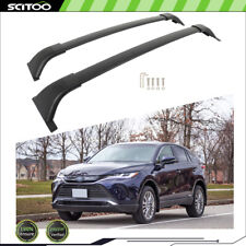 Black Roof Rail Rack Cross Bars Luggage Carrier For Toyota Venza 2021-2023 New
