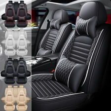 For 20092024 Toyota Leather Front Rear Car Seat Covers 5-sit Protector Full Set