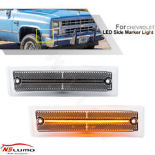 Clear Amber Led Side Marker Lamp For 1981-1991 Chevy Gmc Ck Rv Jimmy Truck Suv