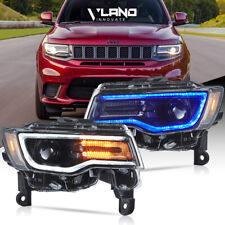 Vland Full Led Headlight For 2014-2022 Jeep Grand Cherokee Wanimationbule Drl