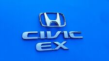 01 02 03 04 05 Honda Civic Ex Sedan Rear Gate Lid Emblem Logo Badge Oem Set B4