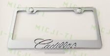 3d Cadillac Emblem Stainless Steel License Plate Frame Rust Free