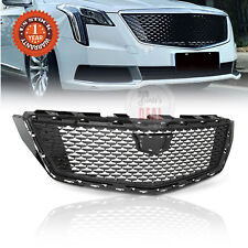 For 2018-2020 Cadillac Xts Front Bumpe Grille Gloss Black Diamond Style
