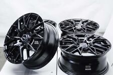 Kudo Racing Panic 15x6.5 4x100 4x114.3 Full Black Wheels Rims Mini Cooper Civic