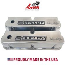 Ford 289 351w Carroll Shelby Signature Tall Polished Valve Covers - Ansen Usa