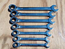 Vintage Craftsman 7pc Sae Reversible Ratcheting Wrench Set 42406 Usa 38-34 Euc