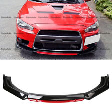 For Mitsubishi Eclipse Universal Front Bumper Lip Spoiler Splitter Black Red