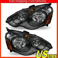 Clear Fits 2002-2004 Acura Rsx Headlights Lamps Leftright Pair Replacement