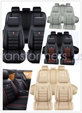 Car Seat Cover 5 Seat Full Set Leather Waterproof Front Rear Cushion For Honda