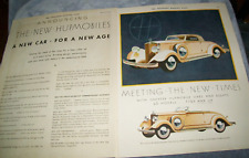 1932 Hupmobile Roadster Large-mag 2-pg Car Ad -art Deco- New Car For A New Age