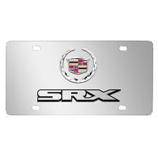 Cadillac Srx Double 3d Logo Chrome Stainless Steel License Plate