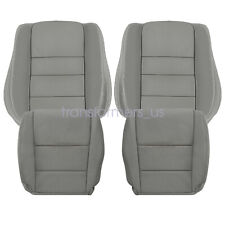 For 2008-2012 Honda Accord Front Bottom Top Leather Seat Cover Blacktangray