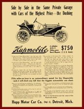 1910 Hupp Motor Car Co. New Metal Sign Hupmobile W Features - Detroit Michigan